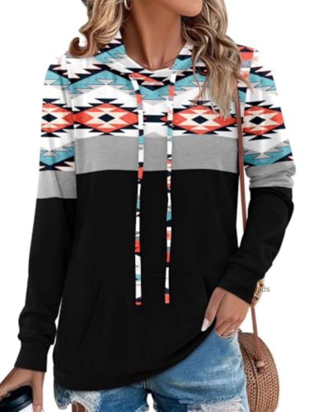 Women's Pullover Hoodie Long Sleeve Kangaroo Pocket Relaxed Fit